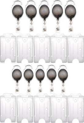 

TROPHYDEAL Plastic ID Badge Holder(Pack of 10)