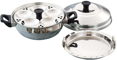 

Eurostyle Multi Kadai S.S 10 Induction & Standard Idli Maker(3 Plates )