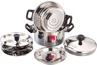 

Eurostyle American Steamer cum Idly Cooker - + Flame (Dual) 12 Induction & Standard Idli Maker(3 Plates )