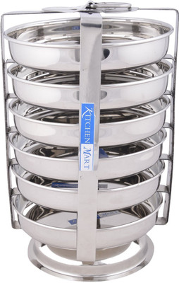 

Kitchen Mart Idly/Dhokla Stand Standard Idli Maker(6 Plates , 6 Idlis )