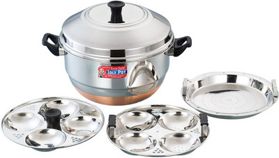 

Eurostyle Compact Copper Bottom 12 Standard Idli Maker(4 Plates )