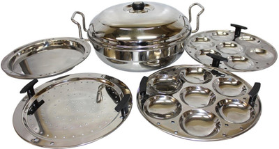 

Deer stainless Steel Multi Kadai Induction & Standard Idli Maker(4 Plates )