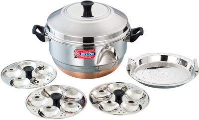 

Eurostyle Compact Copper Bottom 15 Standard Idli Maker(4 Plates )