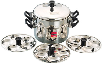 

Eurostyle American Steamer cum Idly Cooker - + Flame (Dual) 15 Induction & Standard Idli Maker(3 Plates )