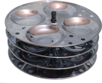 Smaran Stainless Steel Standard Idli Maker(4 Plates )