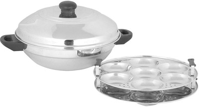 

Premium Multi Kadai 14 Idly Pot - Stainless Steel Induction & Standard Idli Maker(2 Plates , 14 Idlis )