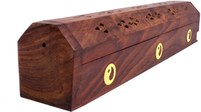 Store Indya Wooden Incense Holder(Brown, Pack of 1)