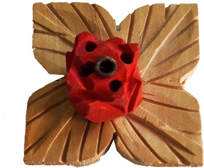 

CraftEra Wooden Incense Holder(Red)