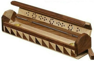 Handicraft Wooden Incense Holder(Brown, Yellow, Pack of 1)