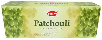 

Hem Corporation HEM PATCHOULI INCENSE STICKS PREMIUM INDIAN INCENSE STICK USABLE IN SPA, WORSHIP, POOJA OR HOME FRAGNANCE PACK OF 20PcsX12 AGARBATI Patchouli Agarbattis(20 Units)