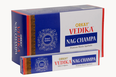 

Vedika Vedika Nag Champa 15 GM Nag Champa 12 pkt of 15gm each (contains 180 Incense Sticks / Natural Agarbatti) Agarbattis(15 Units)