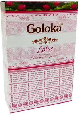 

Goloka Seva Trust GOLOKA LOTUS INCENSE STICKS PREMIUM INDIAN INCENSE STICK USABLE IN SPA, WORSHIP, POOJA OR HOME FRAGNANCE PACK OF 15GX12 AGARBATI Lotus Agarbattis(13 Units)