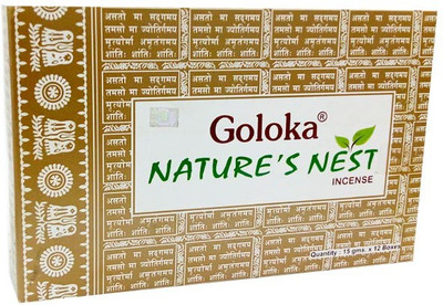 

Goloka Seva Trust GOLOKA NATURE'S NEST INCENSE STICKS PREMIUM INDIAN INCENSE STICK USABLE IN SPA, WORSHIP, POOJA OR HOME FRAGNANCE PACK OF 15GX12 AGARBATI Forest Agarbattis(13 Units)