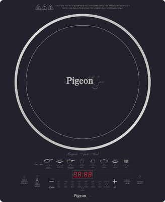 Pigeon 2100 W Induction Cooktop Touch Panel(Black, Rapido Anti Skid)