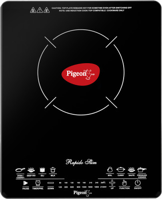 Pigeon Rapido Slim Induction Cooktop(Black, Touch Panel) available at flipkart for Rs.2350