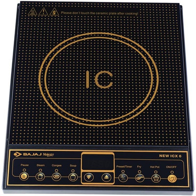 

Bajaj ICX6 Plus Induction Cooker Induction Cooktop(Black, Push Button)