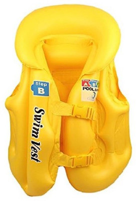 

EZ Life Body Vest Float For Swimming - Yellow-Medium Inflatable Pool Accessory(Yellow)