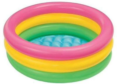 INTEX 2ft Round pool With Air pump SOD Inflatable Swimming Pool(Multicolor)