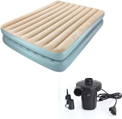 

IBS BESTWAY COMFORT QUEST 2 PERSON DOUBLE Inflatable Bed(Beige, Grey)