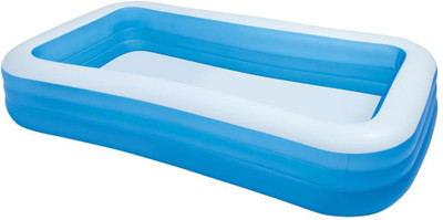 INTEX Rectangular Swim Center Family Swimming Pool Inflatable Swimming Pool(Blue)