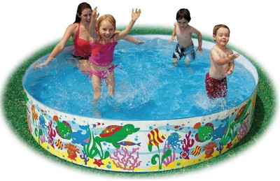 INTEX Snap-Set Coral Reef Pool Inflatable Swimming Pool(Multicolor)