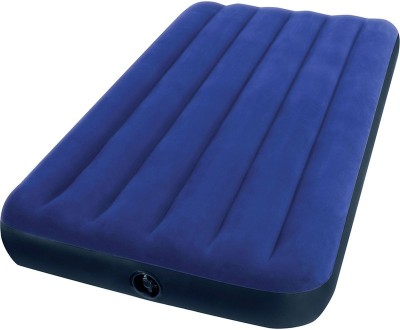 INTEX VKI5467 Air Lock Single Inflatable Bed(Blue)