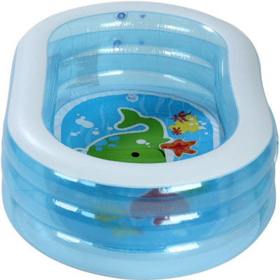 INTEX Jilani Oval Whale Fun Pool, Blue Inflatable Swimming Pool(Blue)