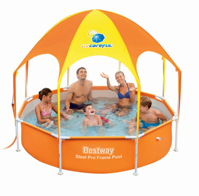 

Best Way Splash-in-Shade Play Pool Inflatable Pool(Orange, Yellow)
