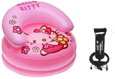 

Flying Toyszer Hello Kitty Kiddie Chair with Air Pump Combo Inflatable Sofa/ Chair(Pink)