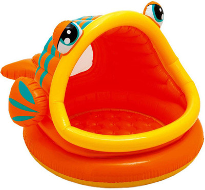 

Intex Lazy Fish Baby Shade Pool 57109 Inflatable Pool(Orange)