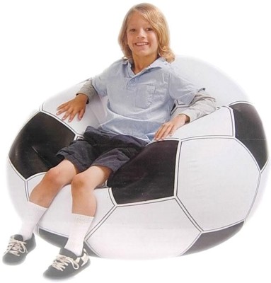 

Gauba Traders beanless bag Inflatable Sofa/ Chair(black&white)