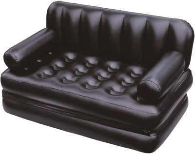 

Shopper52 Best Way 5 In 1 PP 2 Seater Inflatable Sofa(Color - Black)