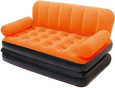 

Benison India Velvet 3 Seater Inflatable Sofa(Color - Orange)