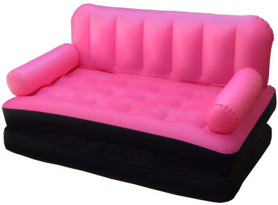 

Arctic Glater PVC 3 Seater Inflatable Sofa(Color - Pink, Black), Multicolor