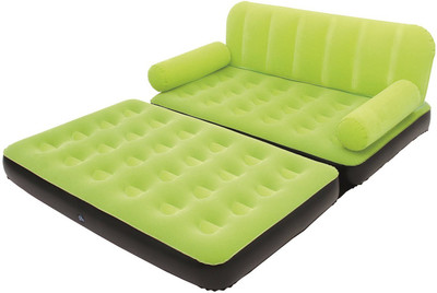 

Everything Imported Vinyl 2 Seater Inflatable Sofa(Color - Green)