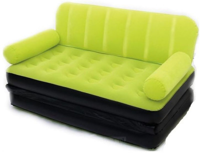 

Bestway Classy Velvet 3 Seater Inflatable Sofa(Color - Green), Green;black