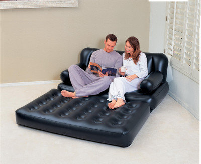 

Bestway Karmax PVC 3 Seater Inflatable Sofa (Color - Black) PVC 3 Seater Inflatable Sofa(Color - Black)