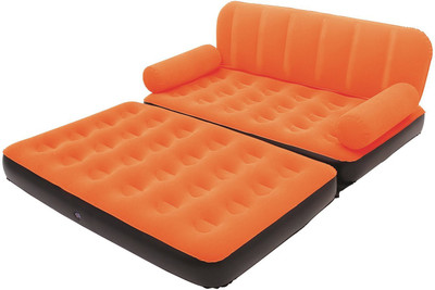 

Everything Imported Vinyl 2 Seater Inflatable Sofa(Color - Orange)