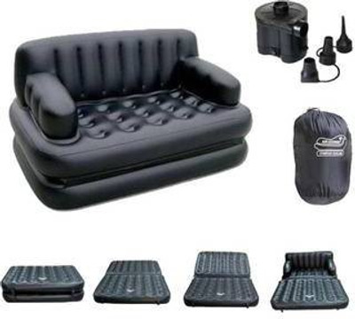 

Adil PP 4 Seater Inflatable Sofa(Color - White), Black