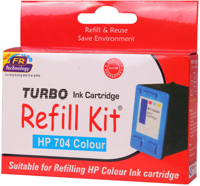 

Turbo Ink Refill Kit for HP 704 cartridge: Multi Color Ink(Magenta, Cyan, Yellow)