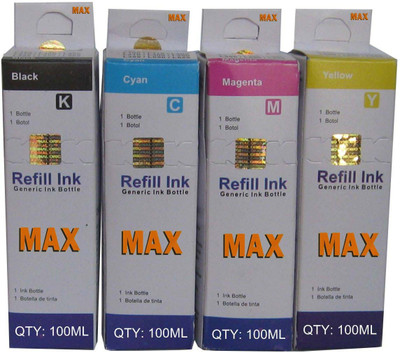 

Max Epson L-Series 4*100ML Multi Color Ink(Black, Magenta, Cyan, Yellow)