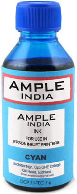 33% OFF on ample india 100ML Compatible for Epson L100,L110,L200,L210,L300,L350,L355,L550,L555 Cyan Ink Cartridge 33% OFF on ample india 100ML Compatible for Epson L100,L110,L200,L210,L300,L350,L355,L550,L555 Cyan Ink Cartridge