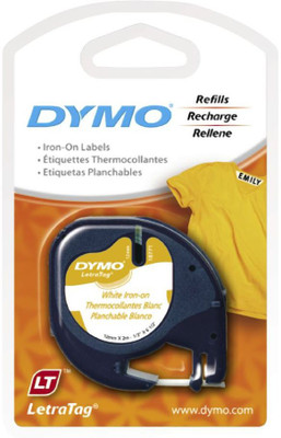 

Dymo Letratag Iron on Fabric Labels (Pack of 2) Single Color Ink(Black)