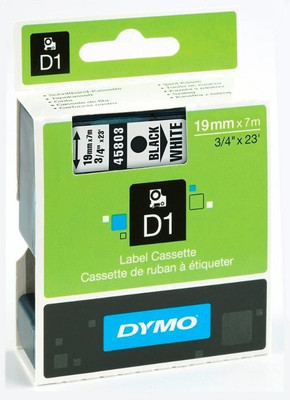 

Dymo D1_19mm Black on Single Color Ink Toner(Black)