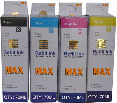 

Max Epson L-Series 4*70ML Multi Color Ink(Black, Magenta, Cyan, Yellow)