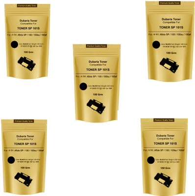 

Dubaria Dubaria Toner Powder Pouch Compatible For Use In Ricoh SP100 / SP111 / SP111SU / SP200 / SP210 / SP212SNw / SP300 / SP 300DN / SP310DN / SP 325Sfnw /SP3400 / SP3410 / SP3510 / Aficio 3510DN Printers – 100 Grams - Pack of 5 Single Color Ink Toner(B