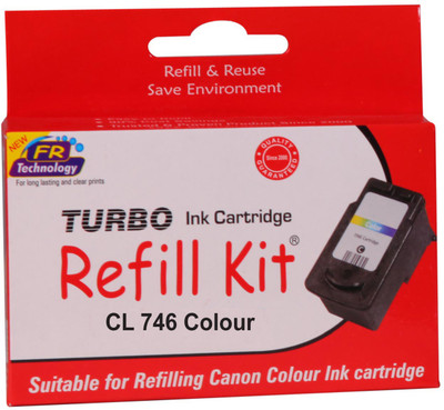 Turbo Ink Refill Kit for Canon CL 746 Cartridge Multi Color Ink(Yellow, Magenta, Cyan) available at flipkart for Rs.560