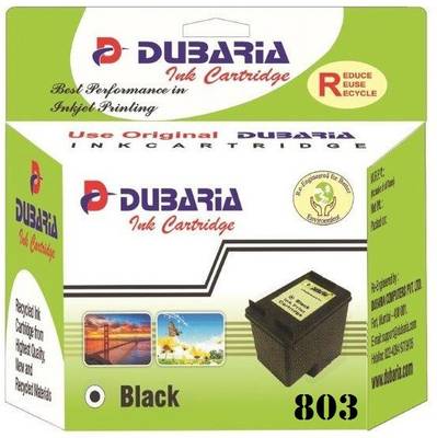 Dubaria 803 Black Ink Cartridge Compatible For HP 803 Black Ink Cartridge For Use In DeskJet 1111, 1112, 2131 and 2132 Printer Black Ink Cartridge