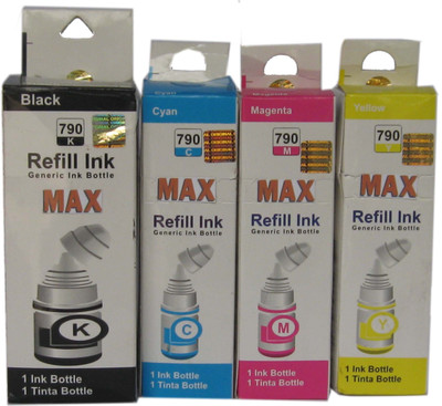 

Max 790 For Canon Refill High Quality 340ML Multi Color Ink(Black, Magenta, Cyan, Yellow)