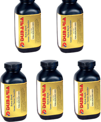 

Dubaria Extra Dark powder Universal for Xerox Cartridge-80 grams-Pack of 5 Single Color Ink Toner(Black)